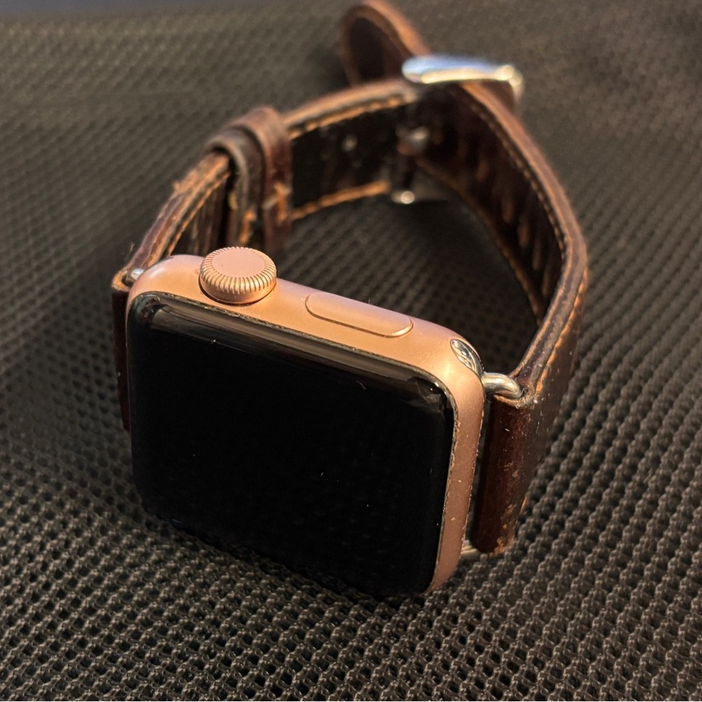 Apple Watch series 3 38mm with Brown Leather Strap